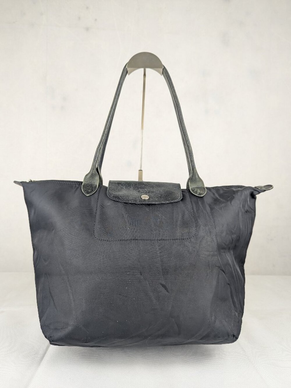 Pre-Owned Longchamp Le Pliage Black Nylon Tote – Clean – Real – Ready to Ship